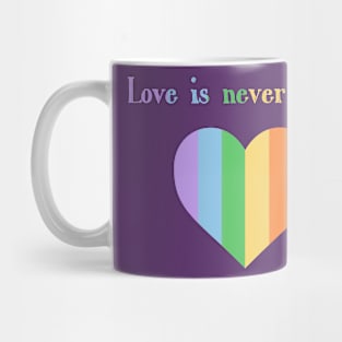 Love is never wrong Mug